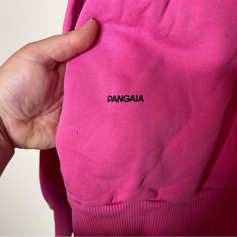 PANGAIA Lightweight recycled cotton sweatshirt in pink sz M - Picture 4 of 10